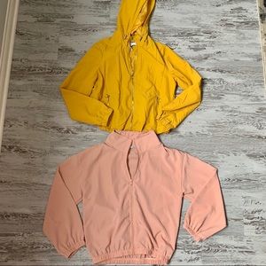 Fashion Nova Pink and Yellow Jogger Jacket Bundle